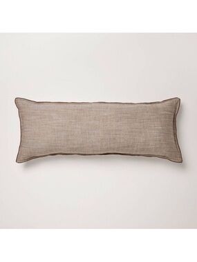 14"x36" Oblong Lumbar Throw Pillow Brown - Hearth & Hand  Brown NEW W/ TAGS